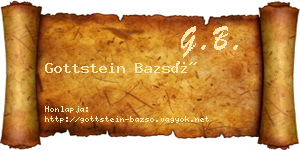 Gottstein Bazsó névjegykártya